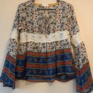 Boho/Hippie Bold Design Blouse
